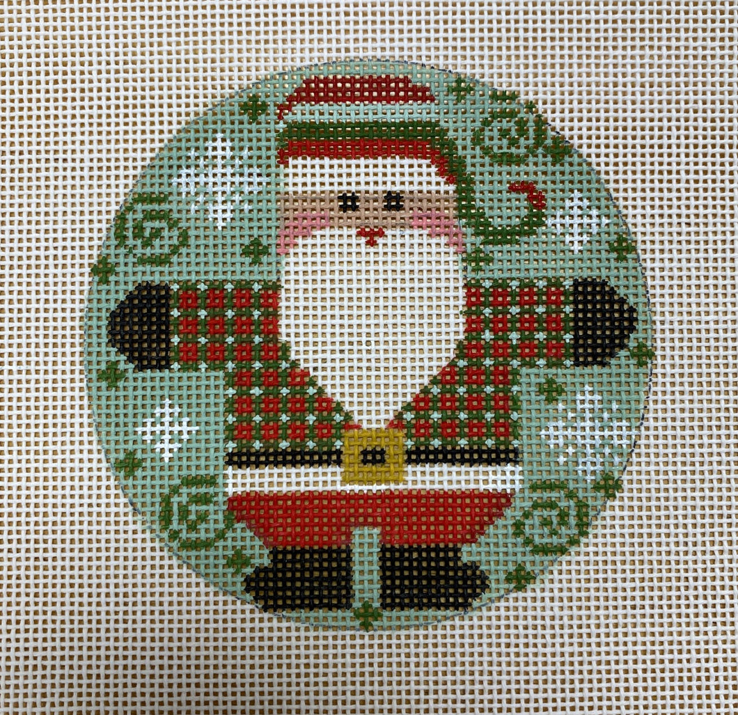 small checkered coat santa