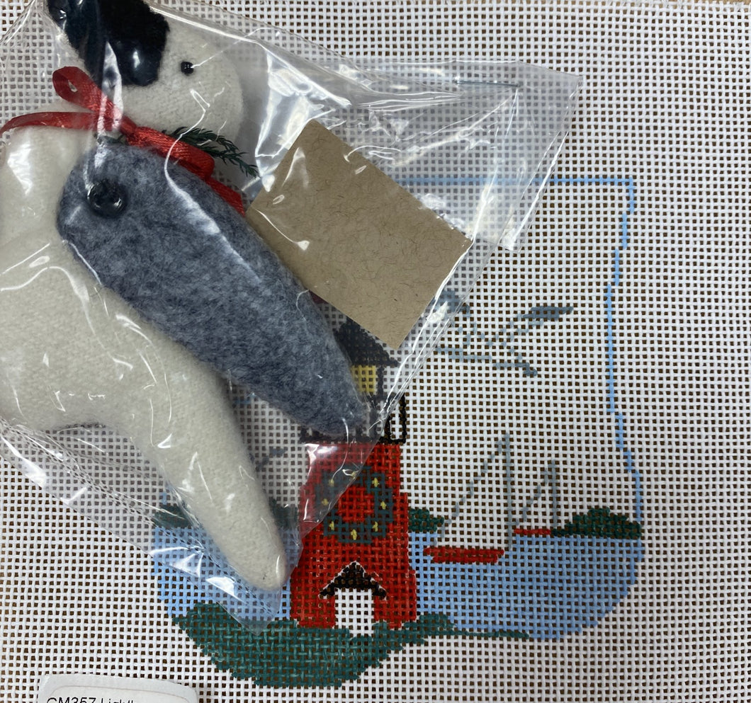 lighthouse with seagull