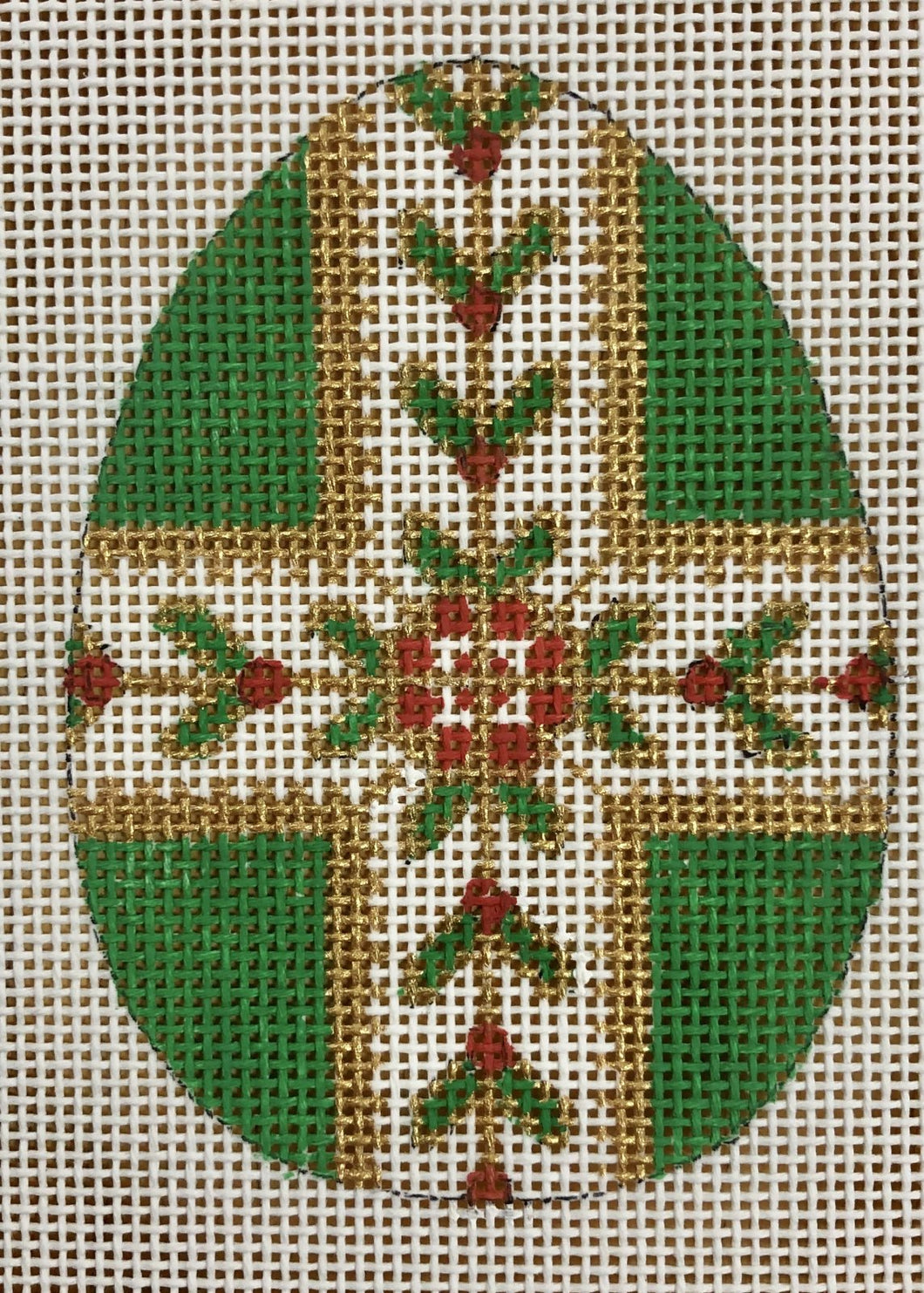 eggs with cross, green & coral