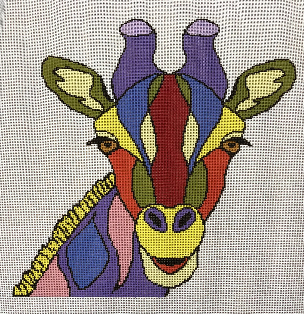 giraffe, multicolored