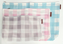 Load image into Gallery viewer, gingham on the go, 3-piece project bag set
