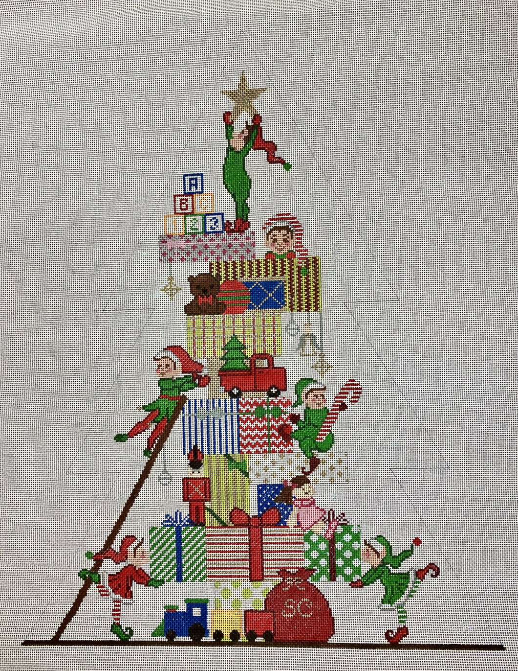 tree of elves & presents