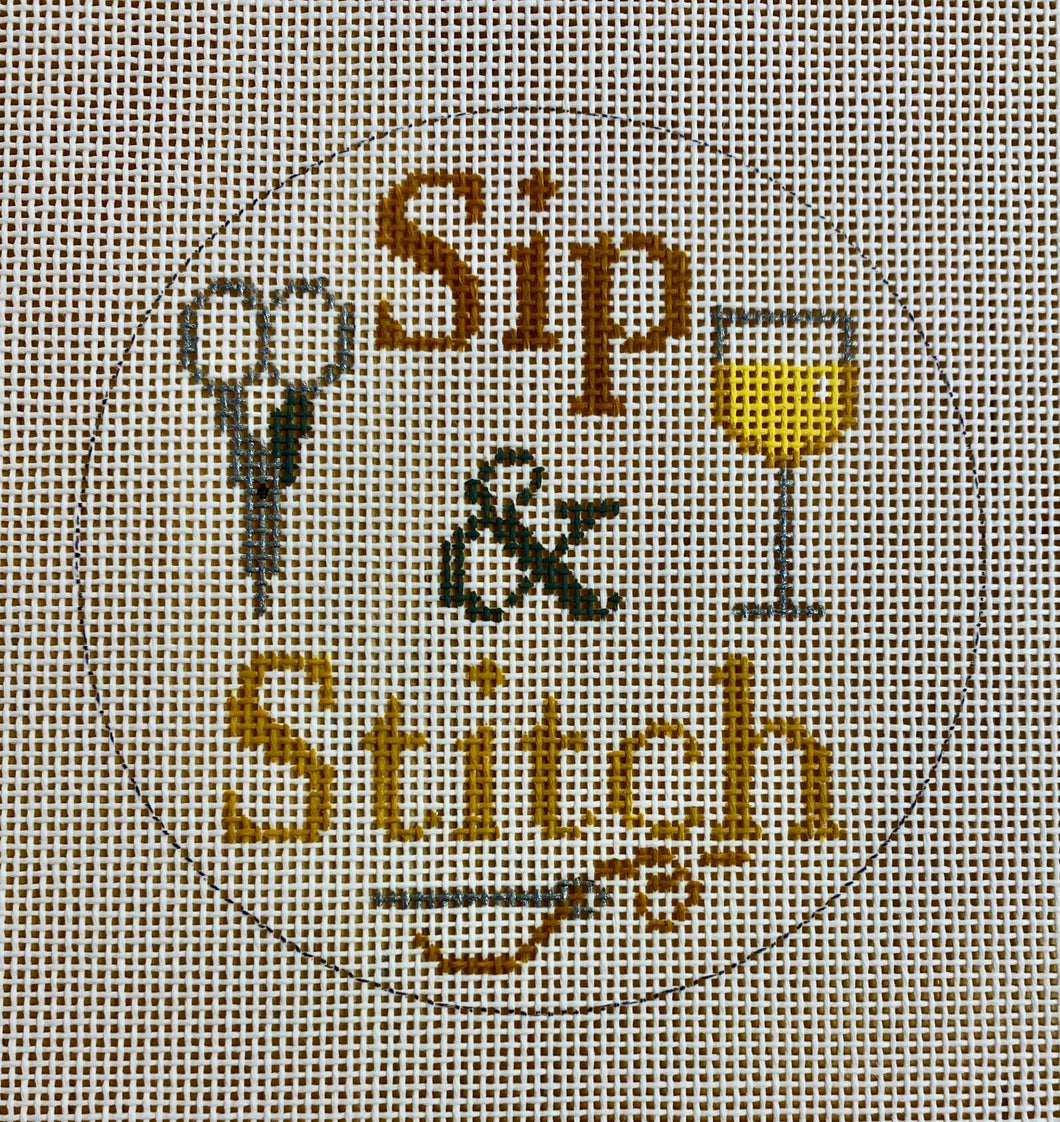 sip & stitch, white