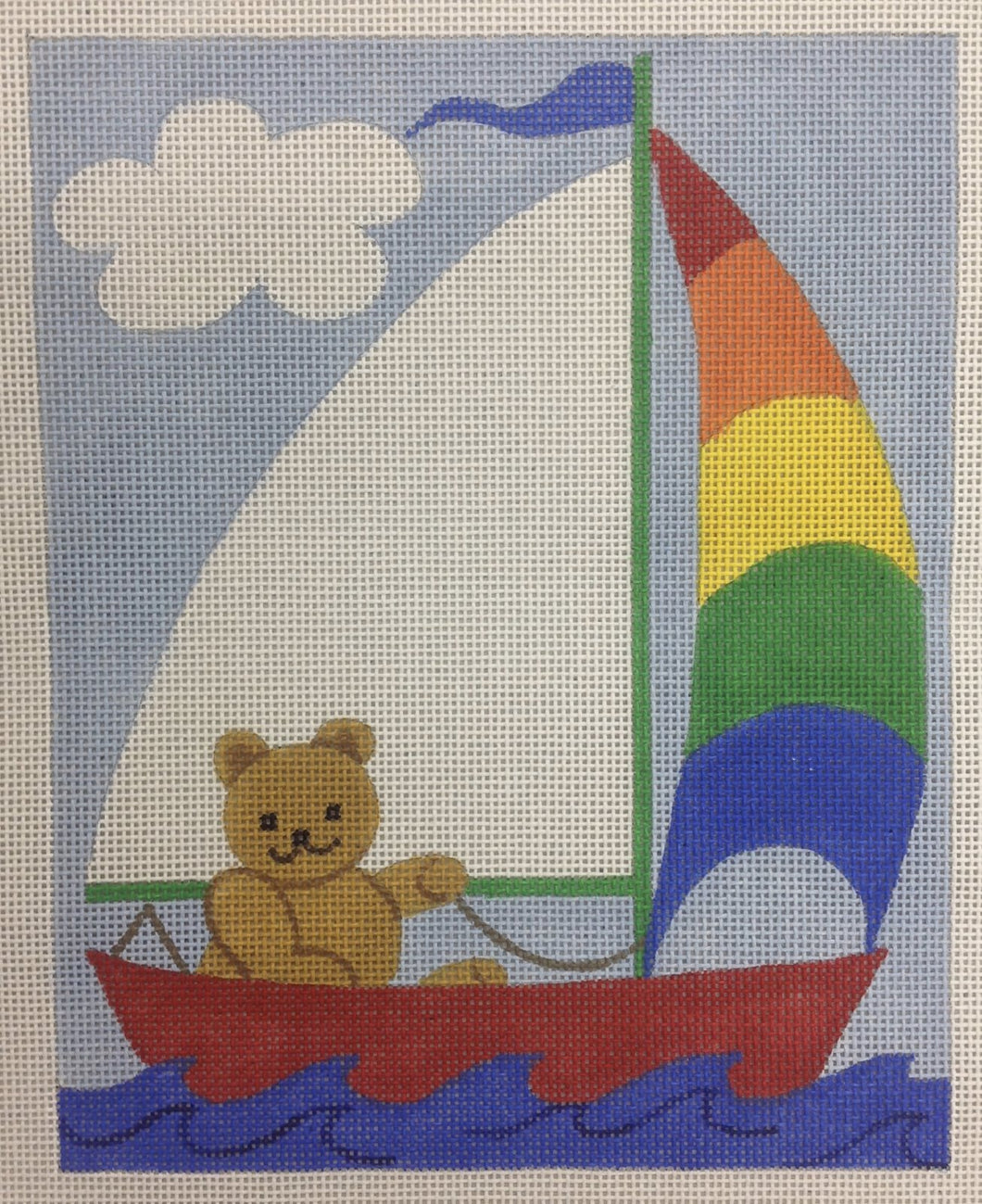 sailing teddy bear birth announcement*