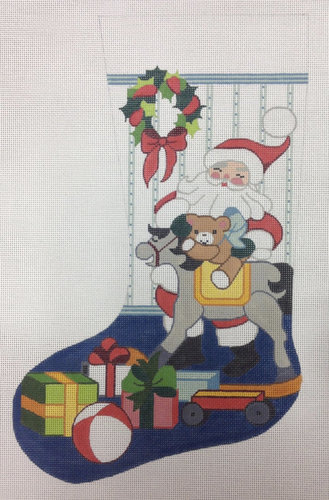 santa & rocking horse stocking