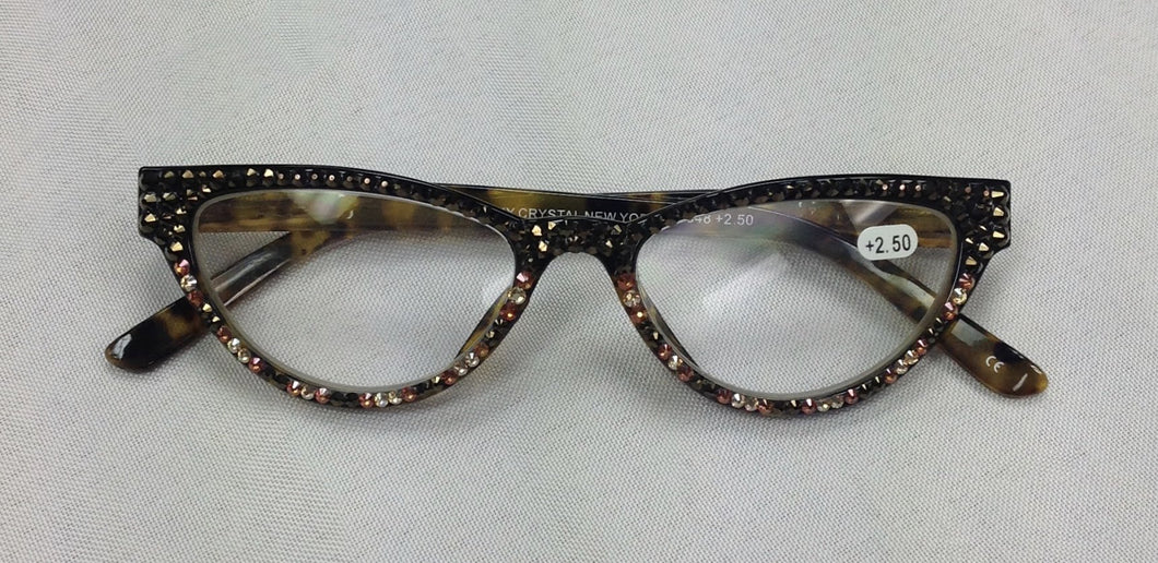 brown cat glasses (+2.00, +2.50, +3.00)