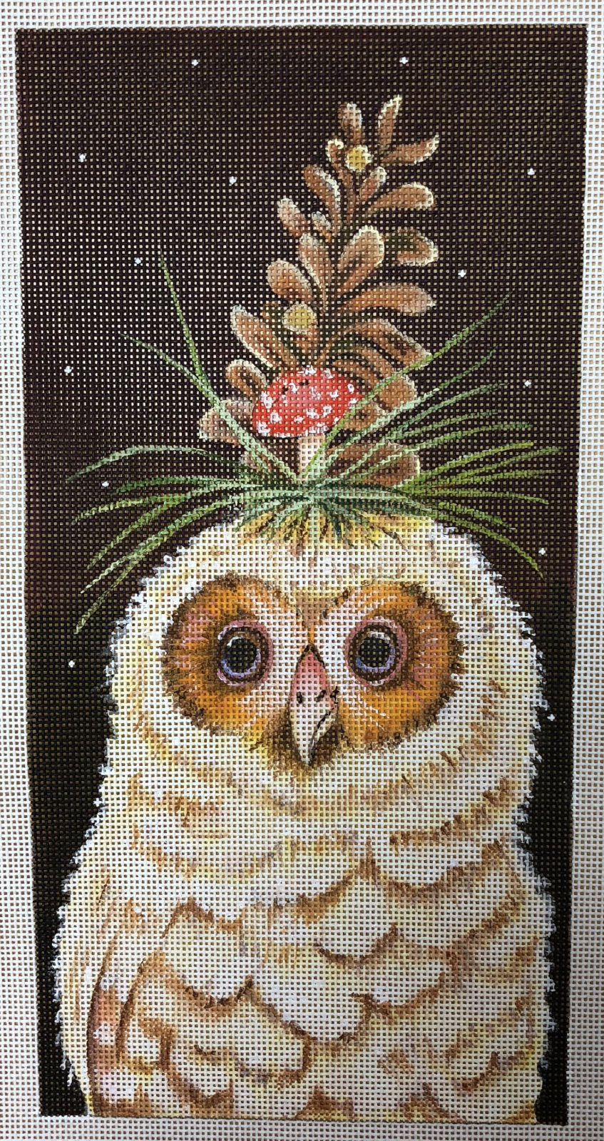 owlet with pinecone hat