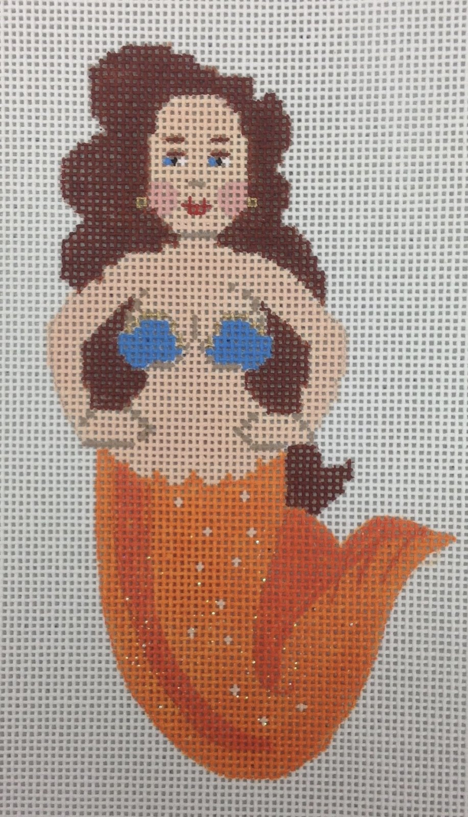 orange & blue mini mermaid