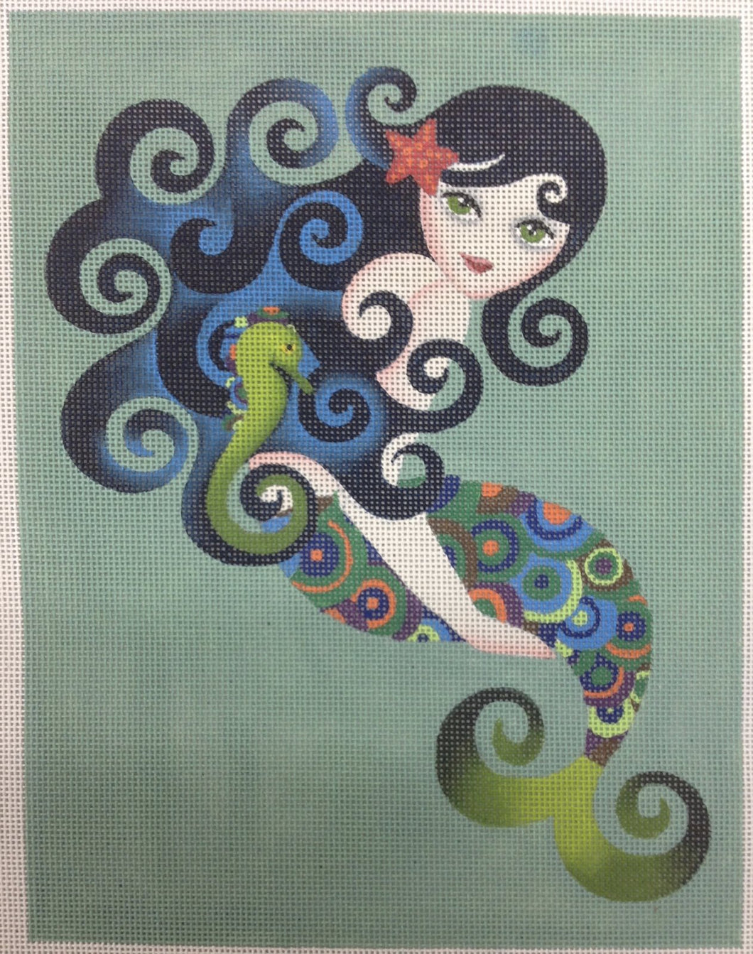 aquamarine mermaid with stitch guide