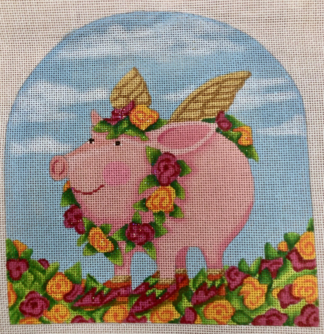 rose flying pig