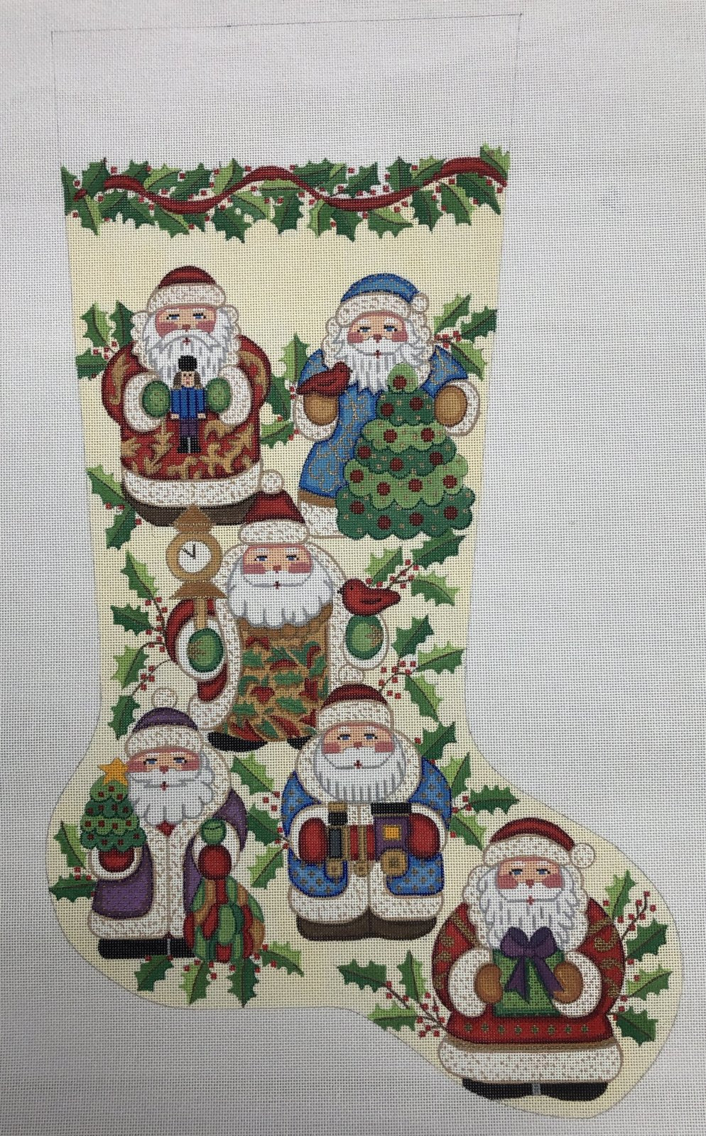 nativity stocking with cross embellishments