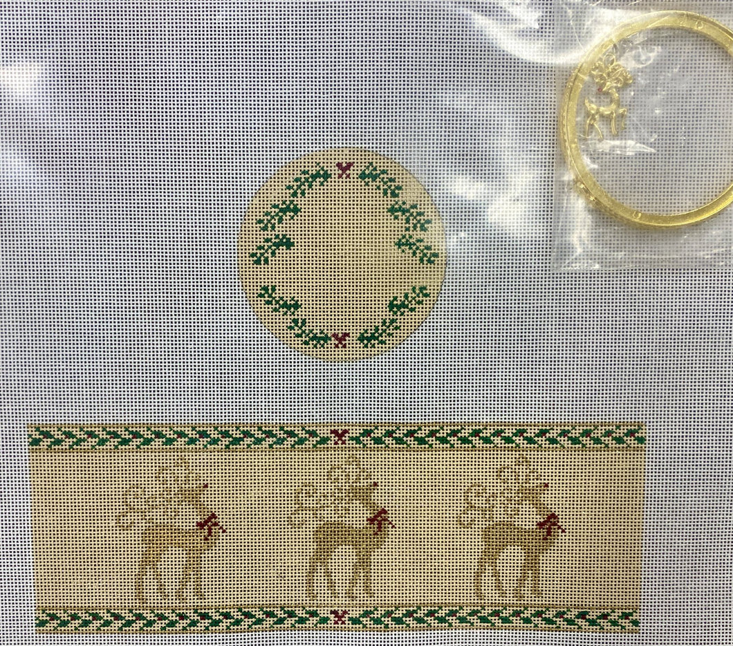 hinged box designs: reindeer, cream