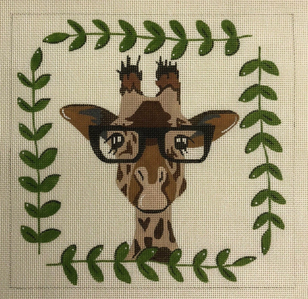giraffe with glasses