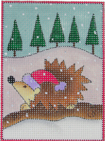woodland santa, porcupine with stitich guide & threads*