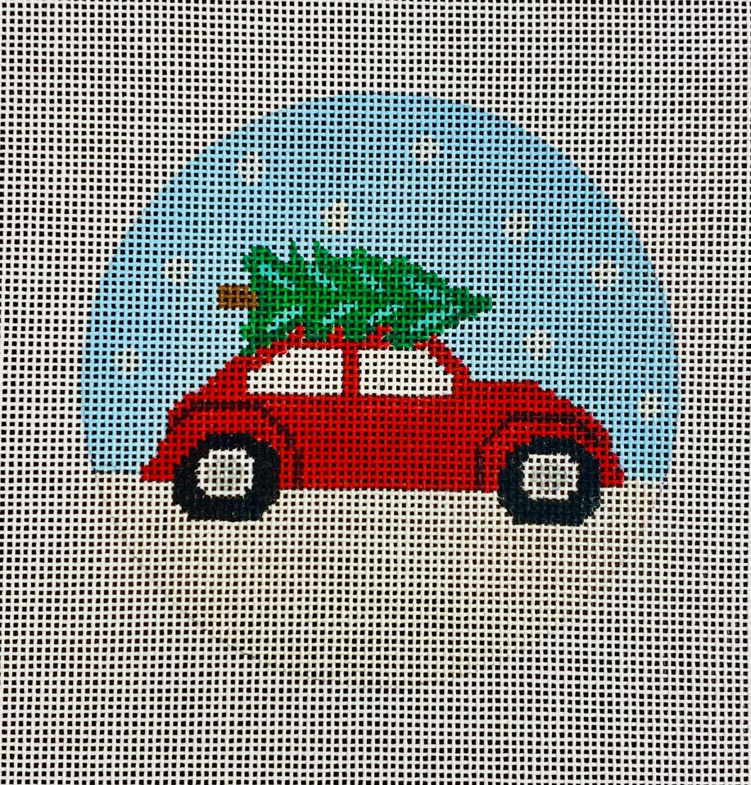 vw with tree